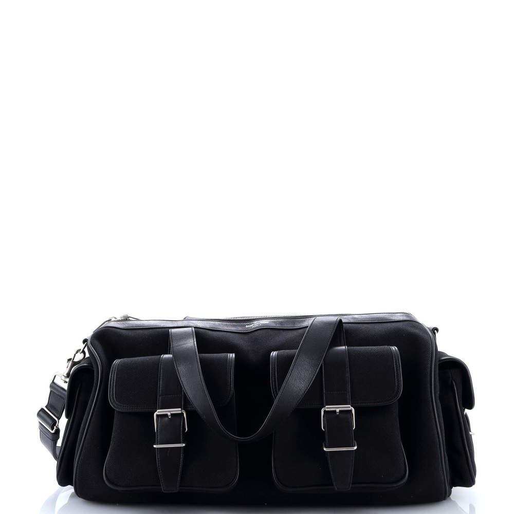 Saint Laurent Large Multipocket Duffle Bag Canvas… - image 1
